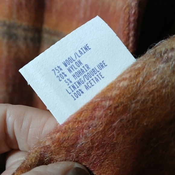 Vintage wool/mohair blend plaid blazer - Picture 5 of 10